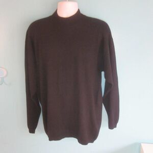 C. Reid Men Vintage Size M Black Knit Wool & Cashmere Pullover Sweater 46" Chest